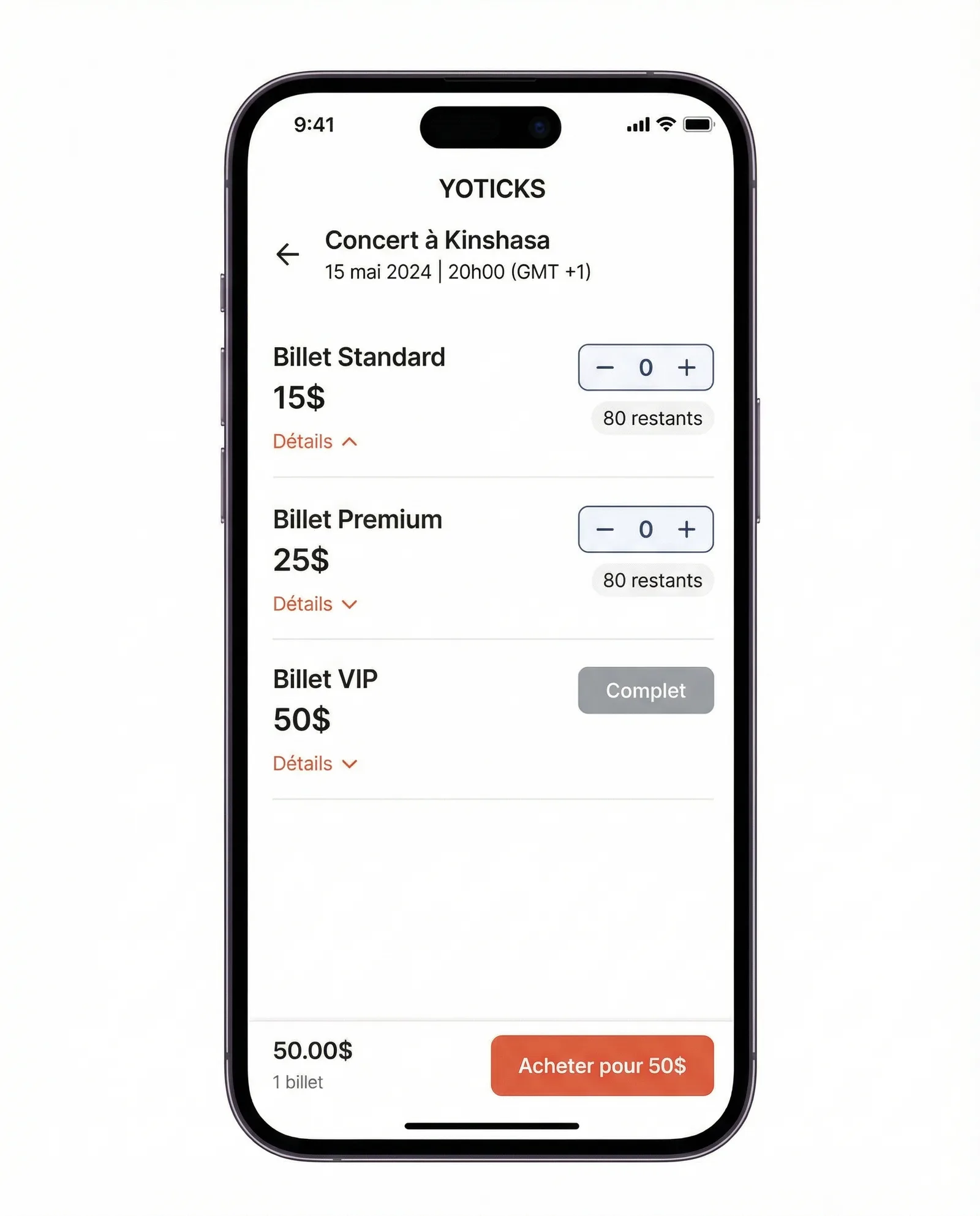 Configurez vos tickets - Achat billets YoTicks